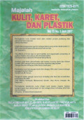 Majalah Kulit, Karet, dan Plastik Vol. 33 No. 1 Juni 2017